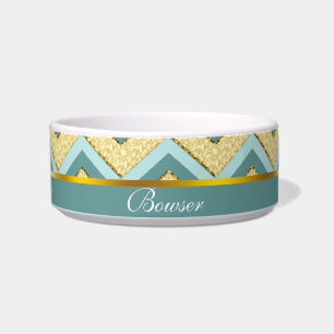Écuelle Topaz Parties scintillant Chevron Motif