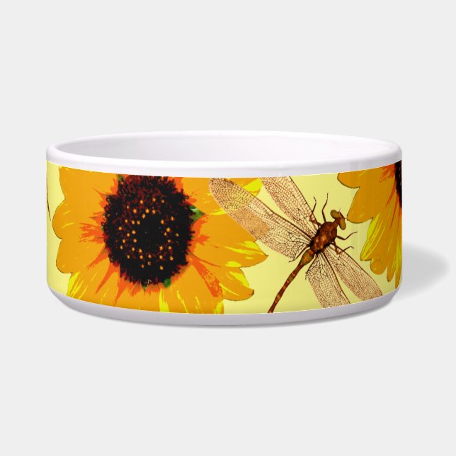 Écuelle Tournesols Et libellules, (Devant)