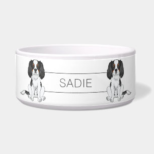 Écuelle Tricolor Cavalier King Charles Spaniel Chiens et n