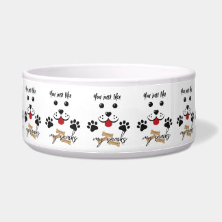 Écuelle Tu m'aimes juste pour mes collations