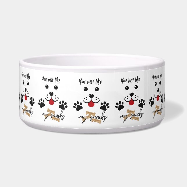 Écuelle Tu ne m'aimes que pour mes snacks (Devant)