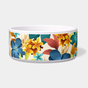 Écuelle Un bol en céramique avec un motif floral vibrant