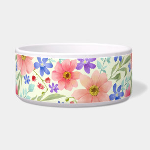 Écuelle Un bol en céramique blanche avec un motif floral c