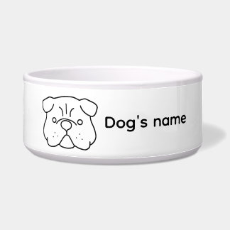 Écuelle Un design de chien mignon simple et personnalisabl