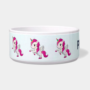 Écuelle Unicorne rose mignonne avec ailes