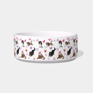Écuelle Valentine et Love Cavalier Dog Bowl