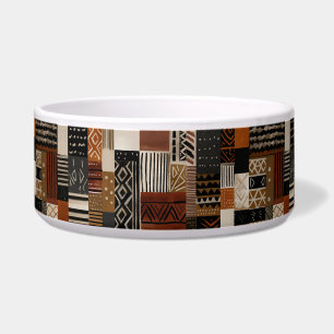 Écuelle Variations de motifs africains dans les tons terre