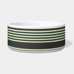 Écuelle Vert pâle et charbon cinq bandes motif