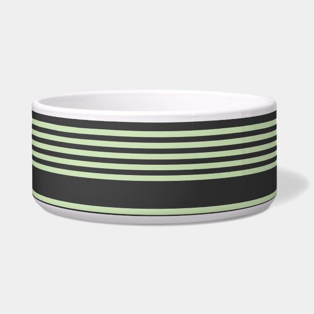Écuelle Vert pâle et charbon cinq bandes motif (Devant)