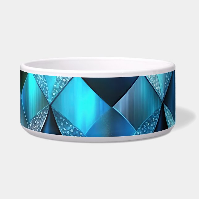 Écuelle Vibrant Motif de Diamant Bleu (Devant)