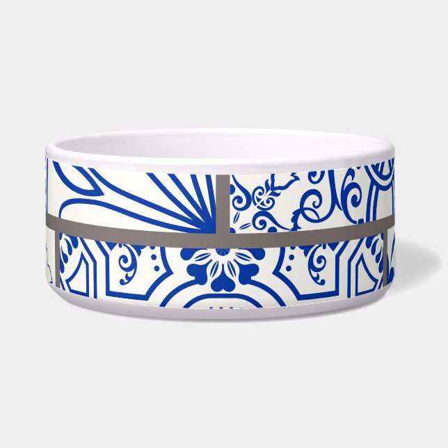 Écuelle Victorian Majolica : Patchwork Tile Motif. (Devant)