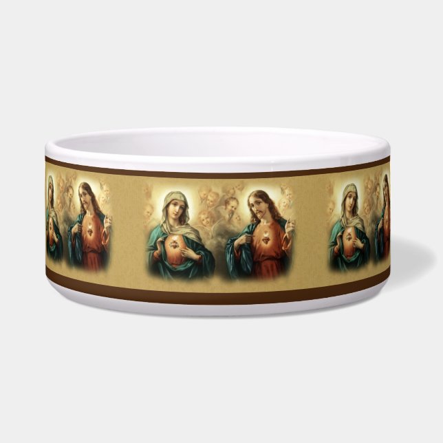Écuelle Vierge triste Marie Sacré-Coeur Jésus Prière (Devant)