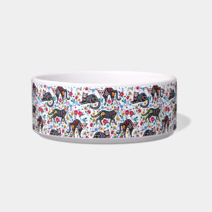 Écuelle Vintage Chats blancs noirs Halloween gothique Flor