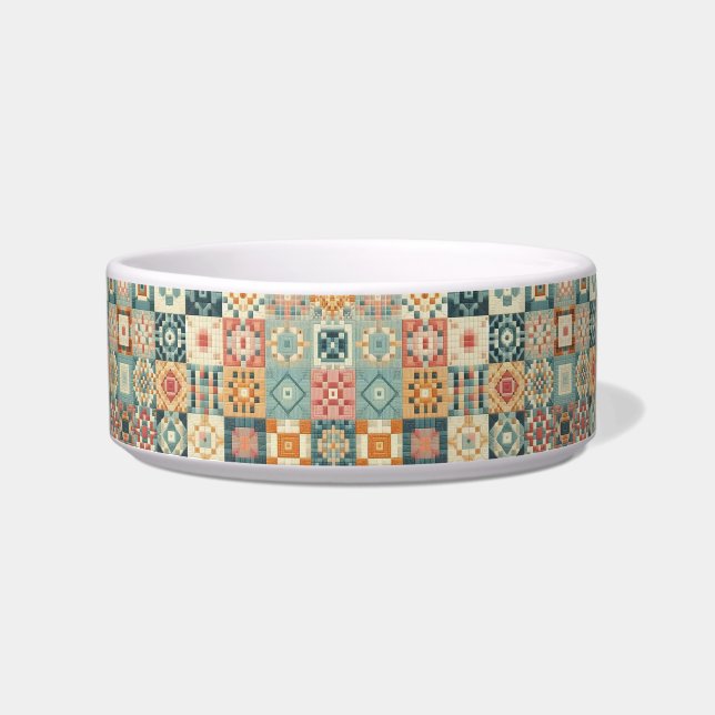Écuelle Vintage, patchwork, paré (Devant)