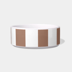 Écuelle Vintages bandes verticales Mocha Mousse Blanc