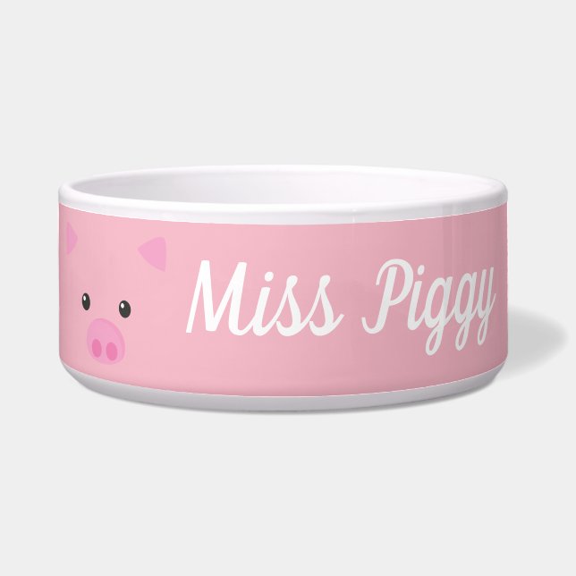 Écuelle Visage porcin rose (Devant)