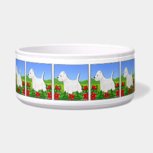 Écuelle Westie Dog Bowl avec West Highland White Terriers