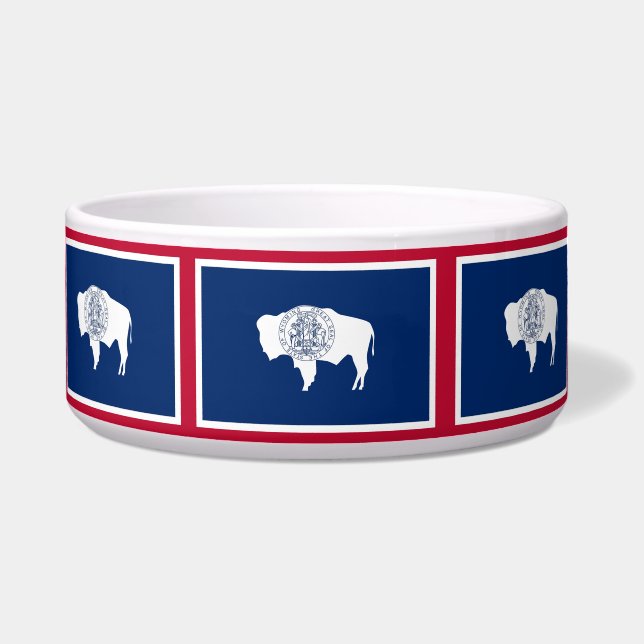 Écuelle Wyoming State Flag Pet Bowl (Devant)