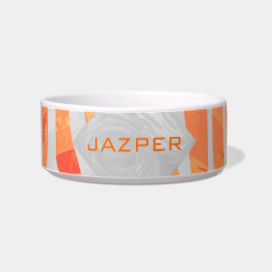 Écuelle Zebra Monogram orange et blanc