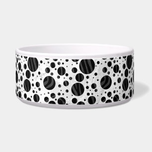 Écuelle Zebra Polka point noir et gris impression