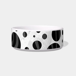 Écuelle Zebra Polka point noir et gris impression
