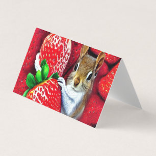 Écureuil dans le ciel des fraises