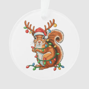 Écureuil de Noël Lumières de Noël Saison des Fêtes