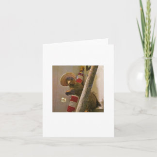 Écureuil d'empaillage dans une carte de note de
