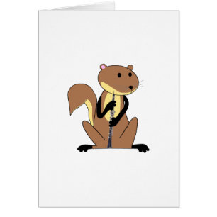 Écureuil jouant le hautbois