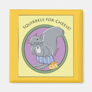 Écureuils pour le fromage ! Aimant