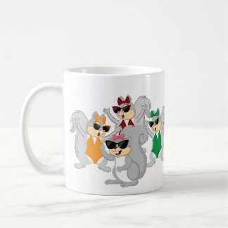 Écureuils tasse illustrée