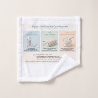 Eczema support. bath towel set