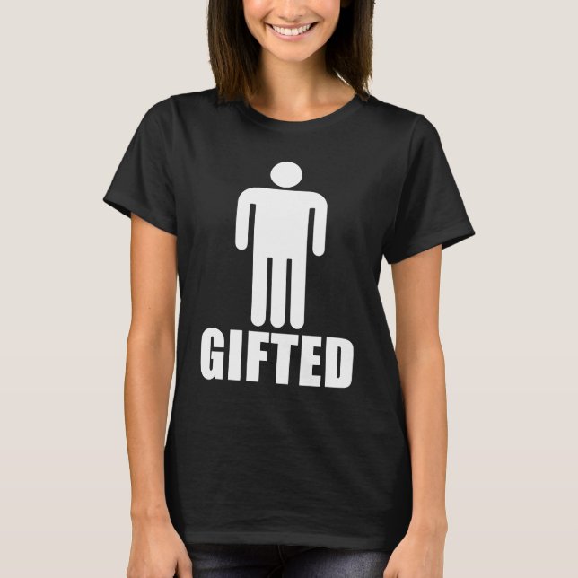 ed Bathroom Symbol for Well Endowed Blessed People T-Shirt (Front)