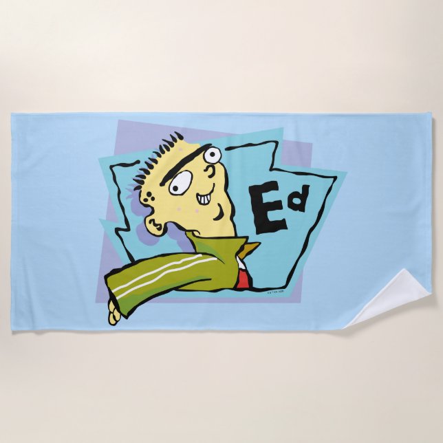 Ed Character Graphic Beach Towel (Front)