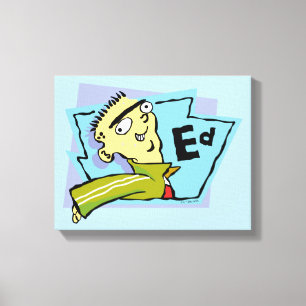 Ed Character Graphic Canvas Print