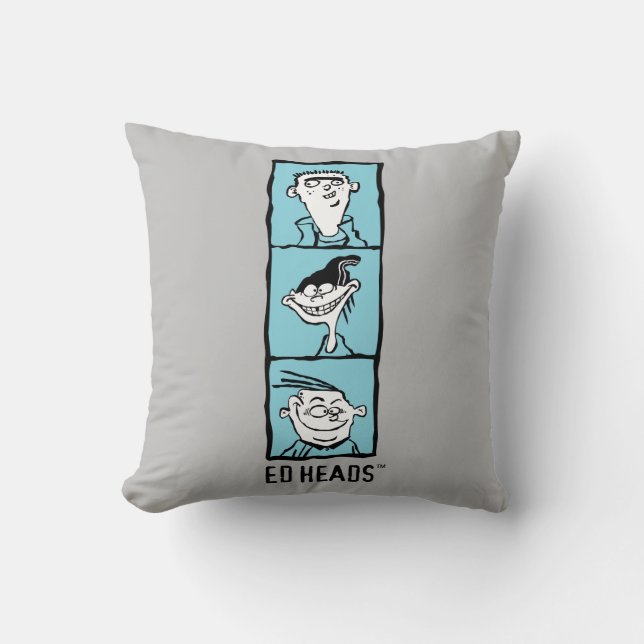 Ed, Edd, n Eddy - Ed Heads Throw Pillow (Front)