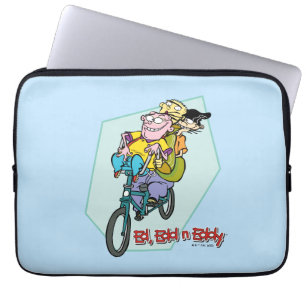 Ed, Edd, n Eddy on a Bike Laptop Sleeve