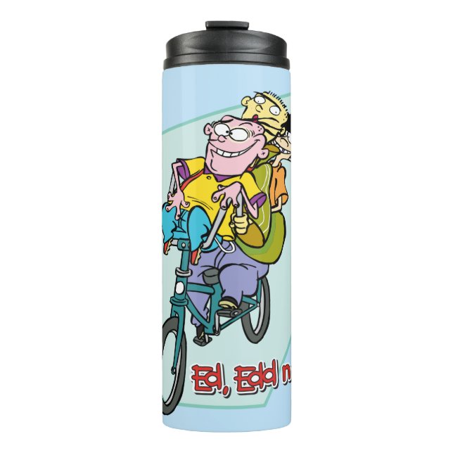 Ed, Edd, n Eddy on a Bike Thermal Tumbler (Front)