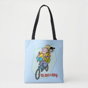 Ed, Edd, n Eddy on a Bike Tote Bag