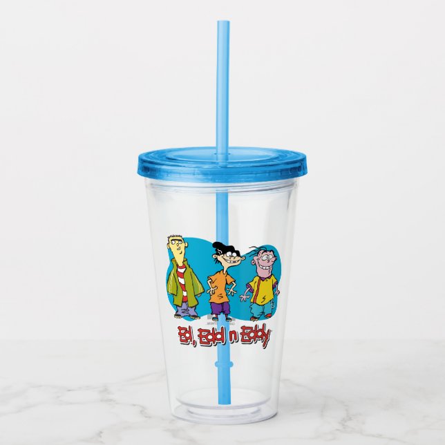 Ed, Edd, n Eddy Smiling Acrylic Tumbler (Front)