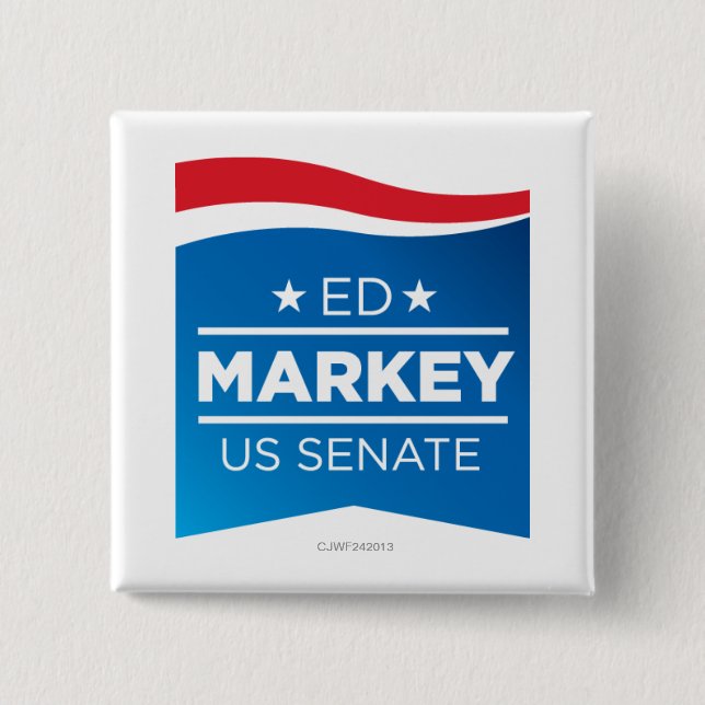 Ed Markey for Senator button (Front)