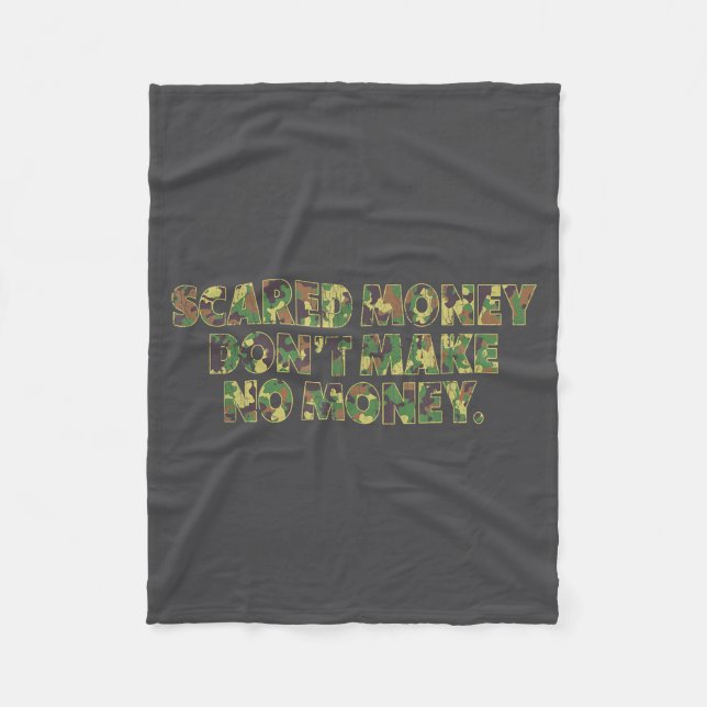 Ed Money Don't Make No Money Funny Saying  Fleece Blanket (Front)