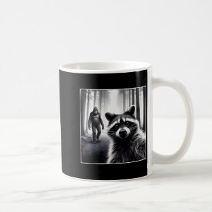 Ed Raccoon Selfie With Sasquatch Bigfoot Funny Rac Coffee Mug