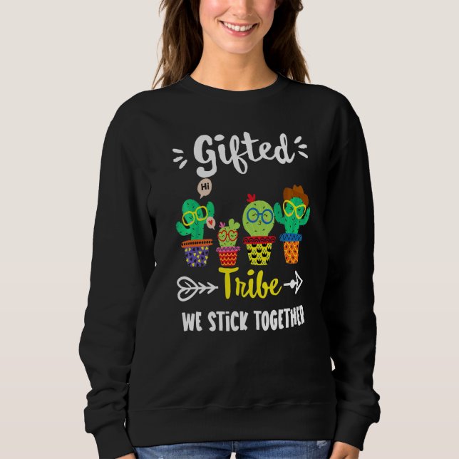 Ed Tribe  School Cactus Crew Ed Teacher Squad Sweatshirt (Front)