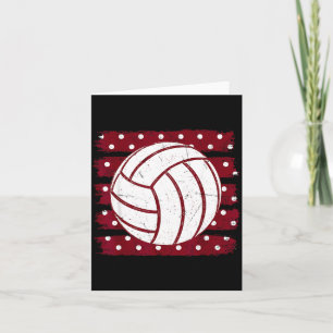 Ed Volleyball Maroon Game Day Team Spirit Men Card