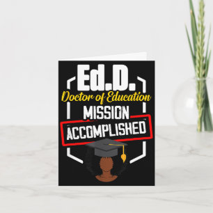 Edd doctor of education accomplish doctorate card