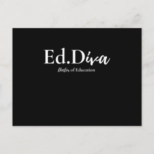 Edd Doctor Of Education Edd Diva Doctorate Graduat Postcard