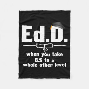 Edd gift funny apparel doctorate of education fleece blanket