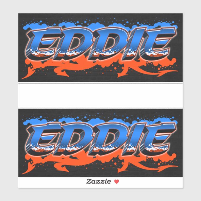 Eddie First Name Name Graffiti Decal Sticker (Sheet)