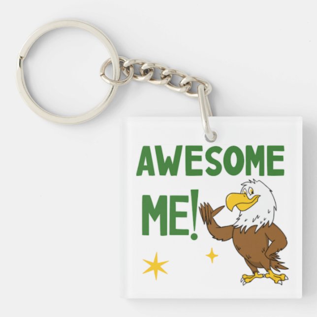 Eddie the Eagle AwesomeMe Keychain (Front)